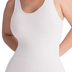 NWT Shapermint White Shapewear scoop neck cami Tank Top size large